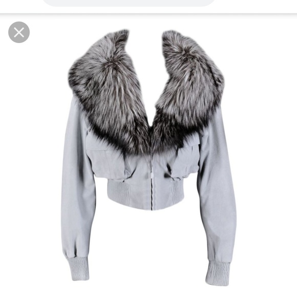 AUTHENTIC GIANNI VERSACE jacket with fox fur - Picture 1 of 6
